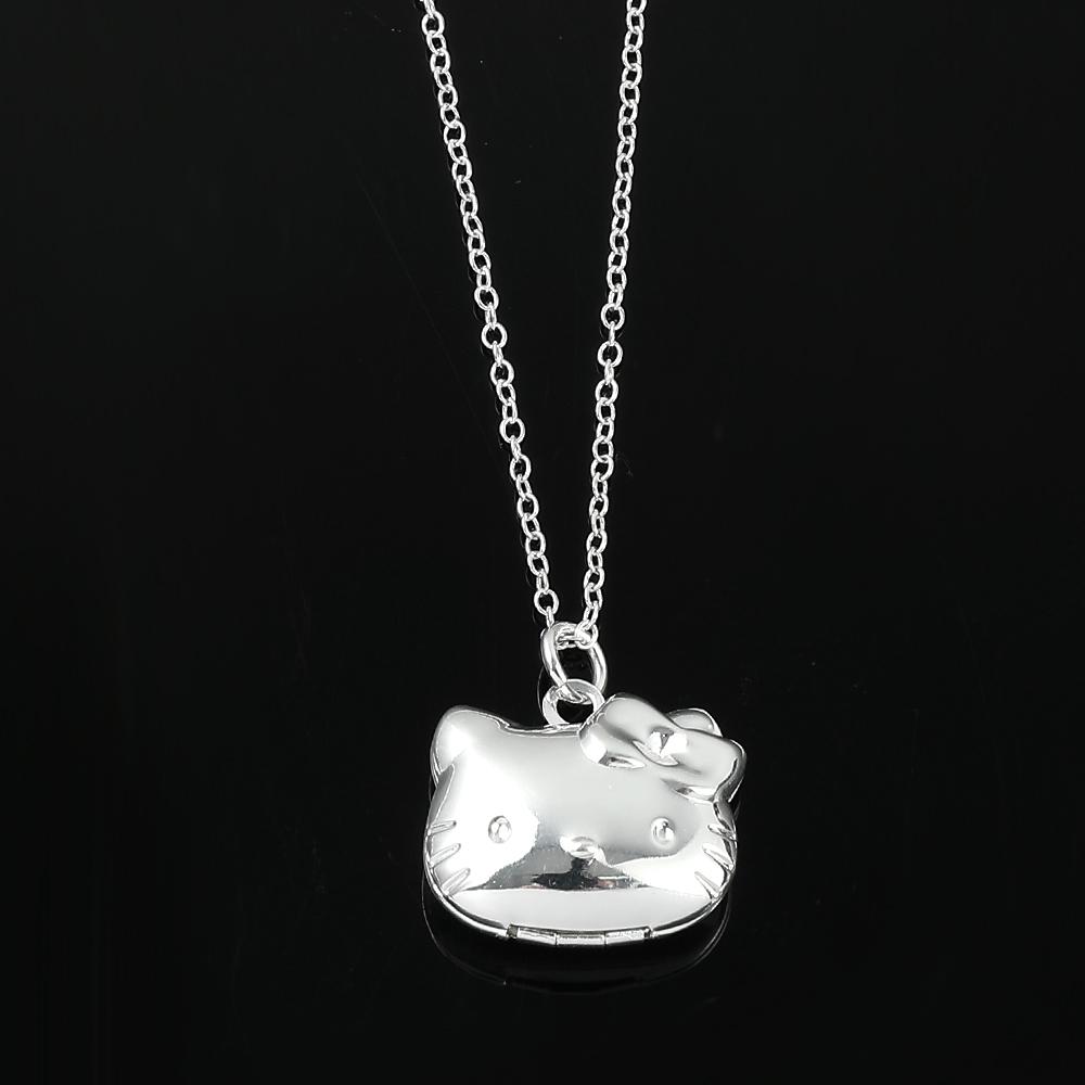 Hello Kitty Sanrio Pendant Necklace Korean Fashion Jewelry for Girls Can Open Design Girls Fashion Accessory