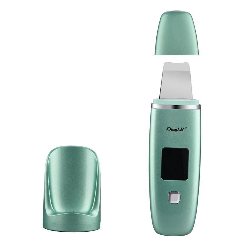 

CkeyiN Ультразвуковой скруббер для кожи Лица Шпатель для лица Очиститель глубокое очищение Лифтинг Акне Удаление угрей