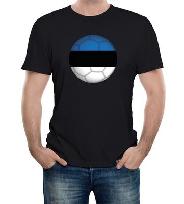 Camiseta Masculina de Torcedor da Estônia Futebol Copa do Mundo Euros Copa América País