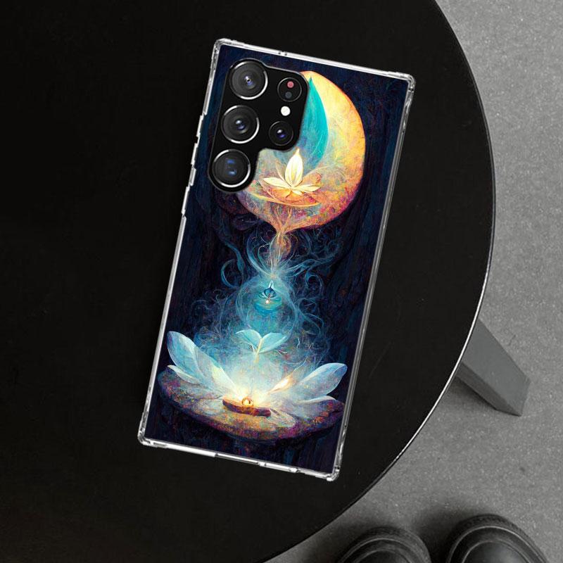 

Буддийский Огненный Лотос Чехол для Телефона для Samsung Galaxy S26 S25 Edge S24 S23 Ultra S22 Plus S21 FE S20 + Художественный Индивидуальный Fundas G Samsung S25