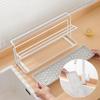 Double-layer Cup Rack with Drain Tray Rack for Kitchen Table Top Glass Cups, Tea Cups, Coffee Cups and Water Cups Organizer Shel