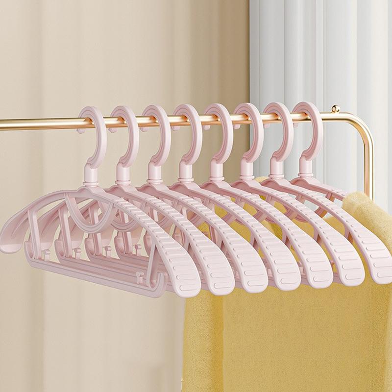 10PCSWide Oulder Clothes Hanger Home Anti-Slip Hanging Pants Dress Hanger Large Size Plastic Rotatable Clothes Hangers Organizer