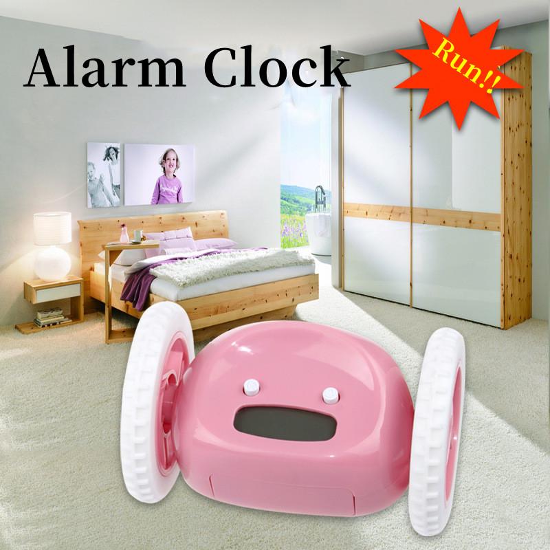 Home Decorationelectronic Creative Alarm Clock With Wheels And Can Escape