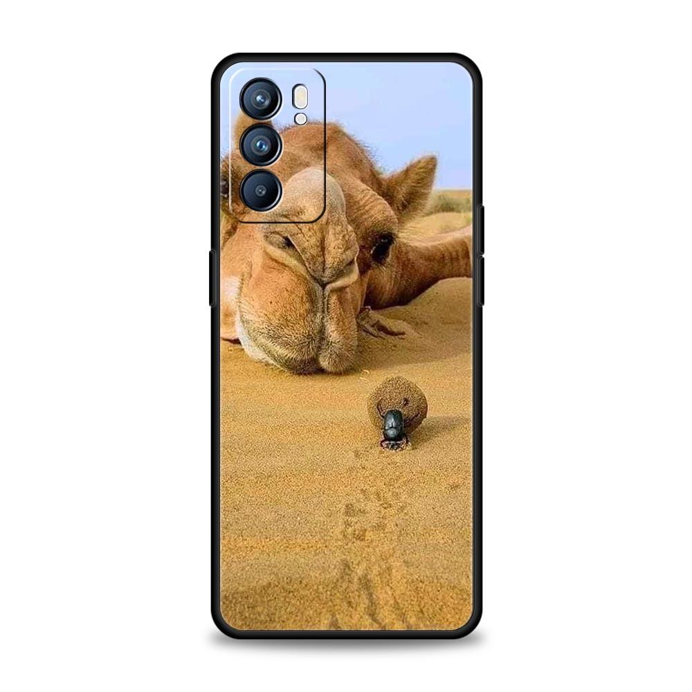 Animal Camel Phone Case For Oppo A17 A31 A54 A57 A78 A79 A98 Find X5 X6 Reno 6 7 8 10 11 12 13 F Pro 5G Soft TPU Cover Funda Bag