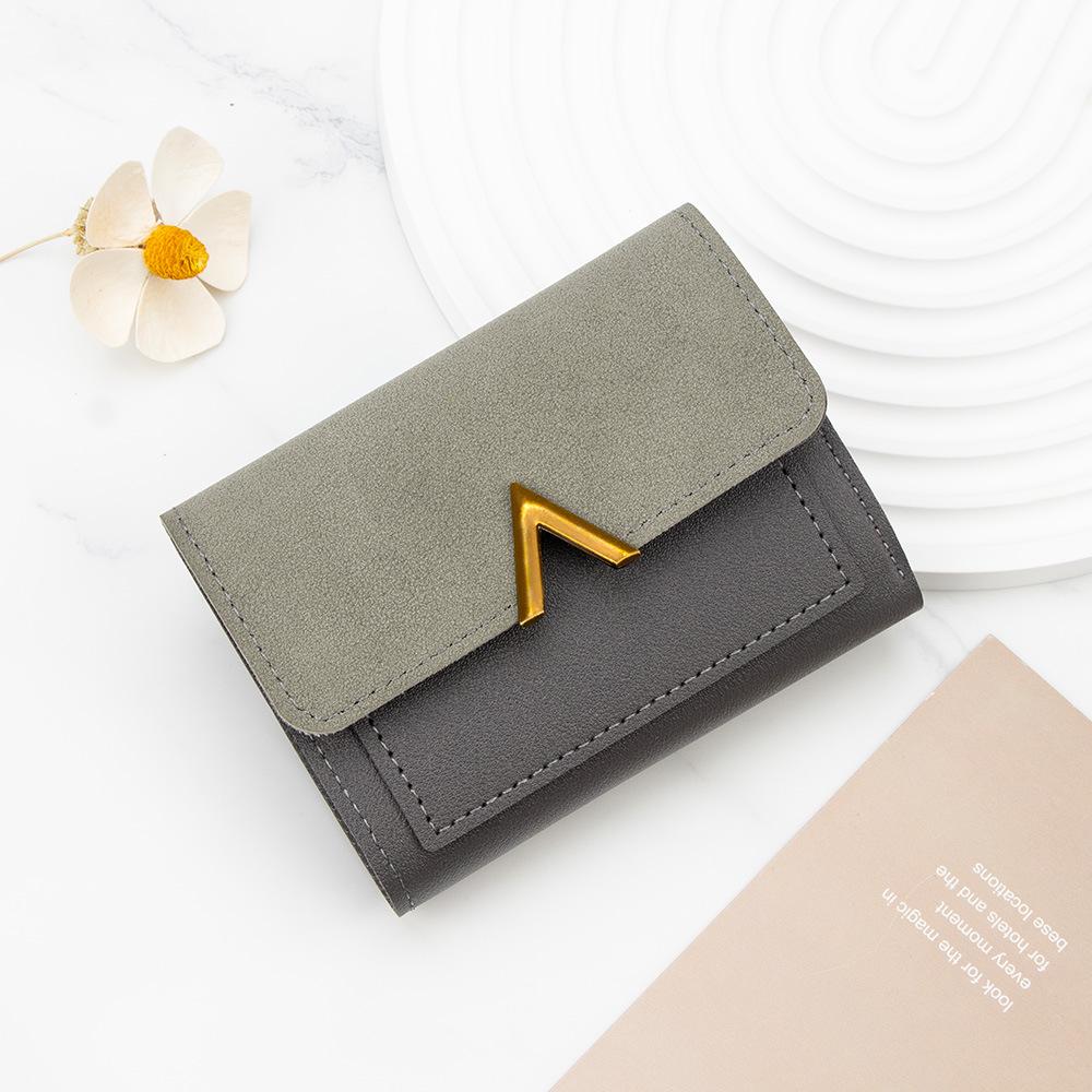 Korean Style Women's Short Wallet: Large Capacity Coin Purse & Card Holder