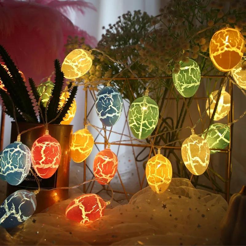 Christmas Decoration Crack Egg LED Light String Lamp Garden Festival Lighting Strings Room Decor New Year Atmosphere
