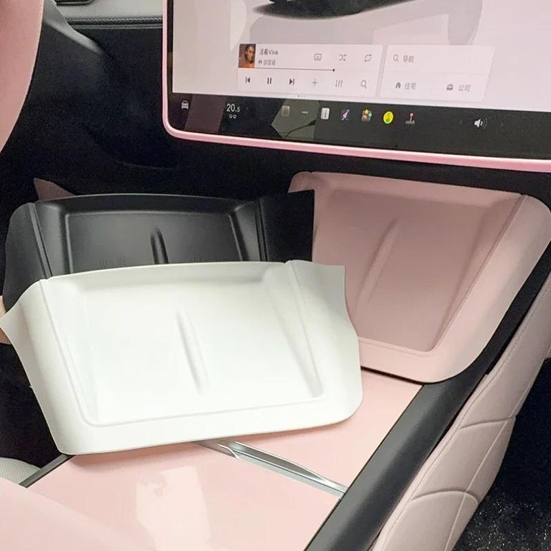 For Tesla Model Y Juniper/Launch 2025 Anti-skid Pad Wireless Charging Pad Car Phone Non-slip Charger Mat Protective Pads Parts