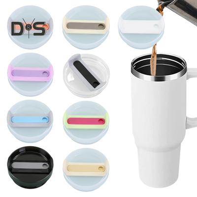 40 Oz Tumbler Flip Straw Lid Spill-Proof Splash Resistant Leak-proof Cup Lid Reusable Cover BPA-Free Dishwasher Safe Universal Cup Lid
