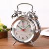 Vintage-style Metal Alarm Clock with Horseshoe Bell Sound, Spring-Wound for Students