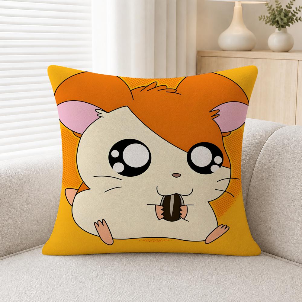 Anime Hamtaro Cushion Cover Soft Plush Cushion Covers Fluffy Throw Pillow Cases For Sofa Bedroom Home Decor