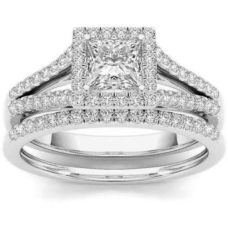 

Кольцо Парное кольцо, позолоченное циркониевое кольцо для женщин No. 8