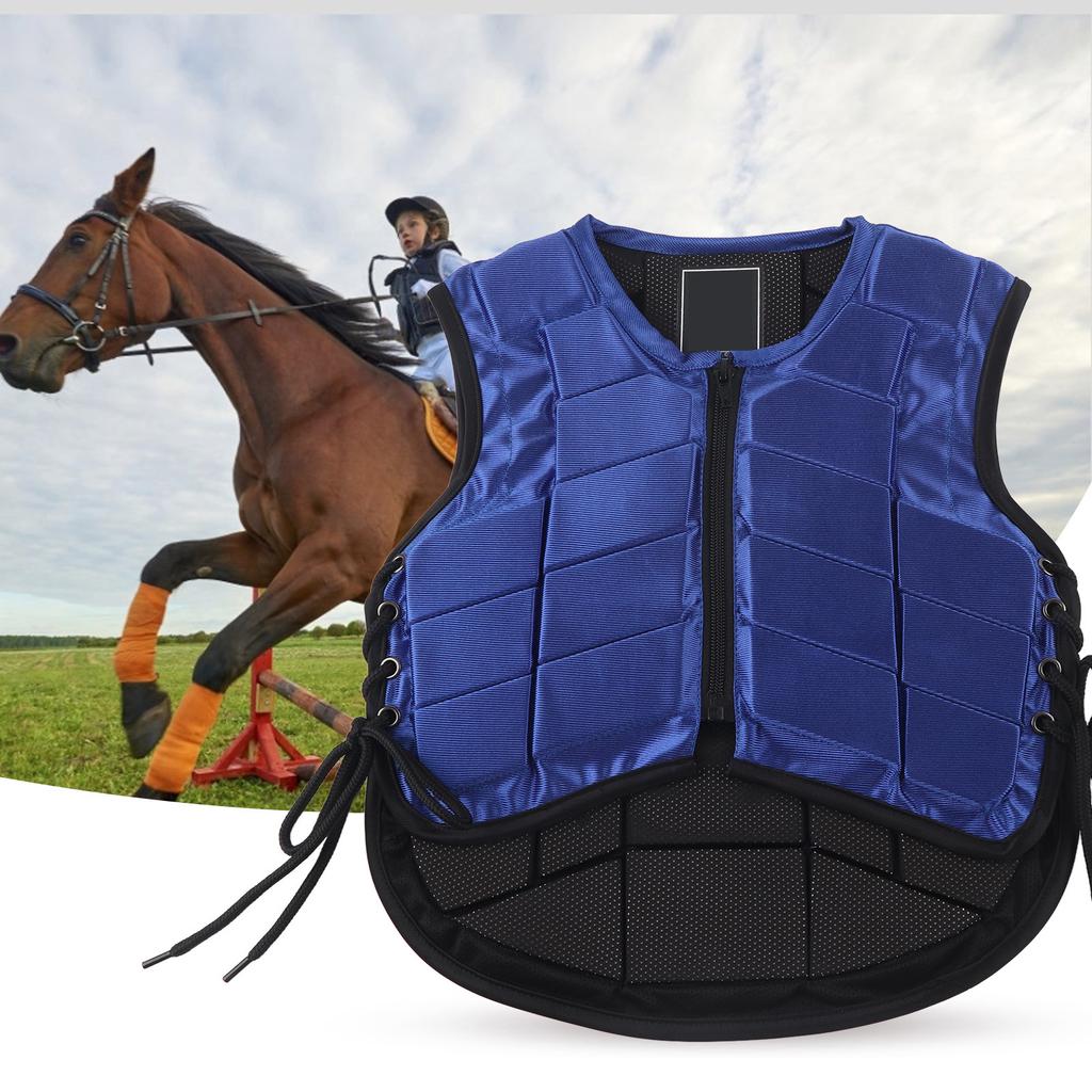 Barn Ridsportväst Skumvadderad Säkerhet Ridning Skyddsutrustning Kroppsskydd BlåCS