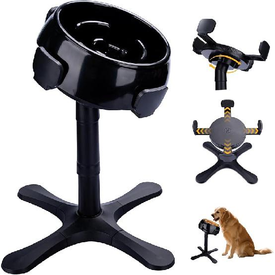 Dog Bowls Elevated Adjustable Stand, Raised Bowl with 3 Heights & Tilted Feeding Stand, Compatible with Various Bowls, for Medium & Large Breeds (1