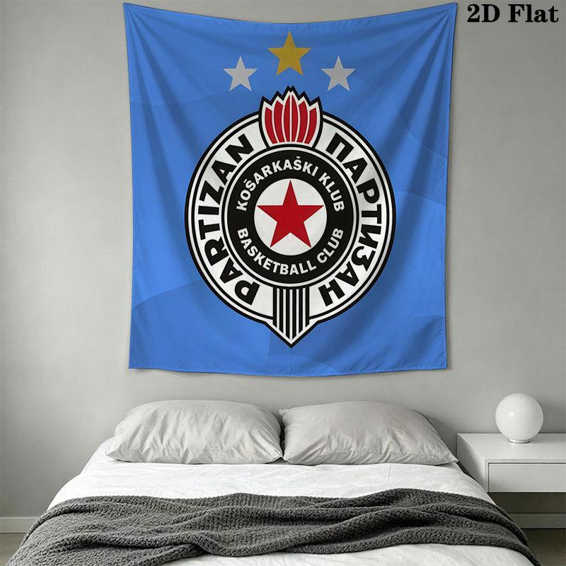 Partizan KK logo Wall Hanging Printed Fabric Blanket Decorative Tapestries for Bedroom Living Room Home Decor