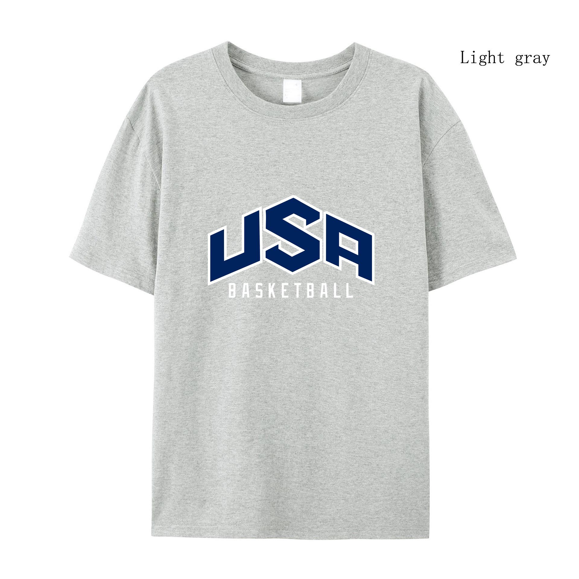 

Женские футболки Летняя футболка с короткими рукавами Футболка с принтом «USA Basketball Street» Футболка с короткими рукавами Футболка большого размера L