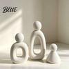 Resin Statue for Home Decor Family of Three Sculpture  Abstract Figurine  Modern Minimalist Sculpture Office TV Cabinet Entryway  Housewarming