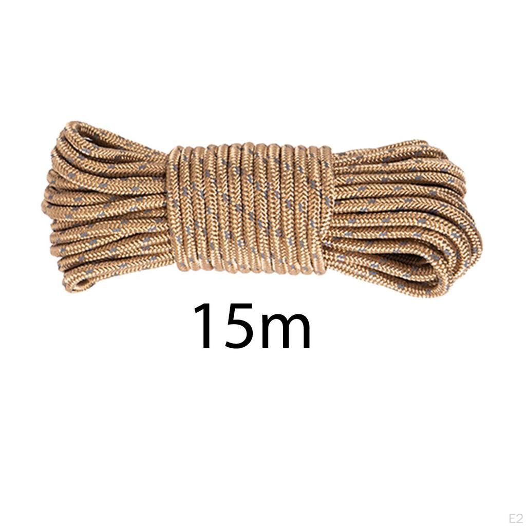 Camping Rope Guylines Multifunction Solid Braid Clothesline Thicked Guy Lines Tent for Climbing