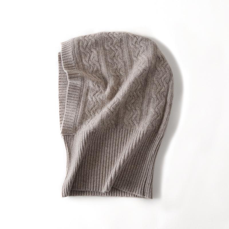 Женская вязаная шарф-шапка с капюшоном из кашемира – Европейский, Американский, Японский и Корейский стиль One Size