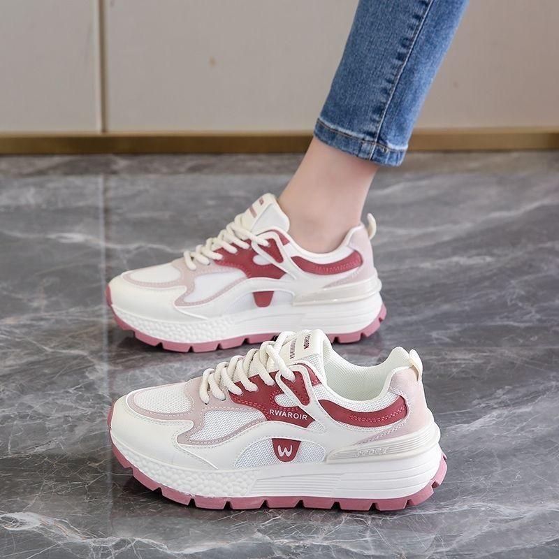  Women's Fashion Chunky Sneakers Casual Lace Up Platform Walking Shoes