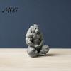 Soft Furnishing Accessory 3D Printed Tiger Man Figurine, Muscular Figure Ornament, Minimalist Animal Sculpture with Details, Zen Posture Desktop Decor