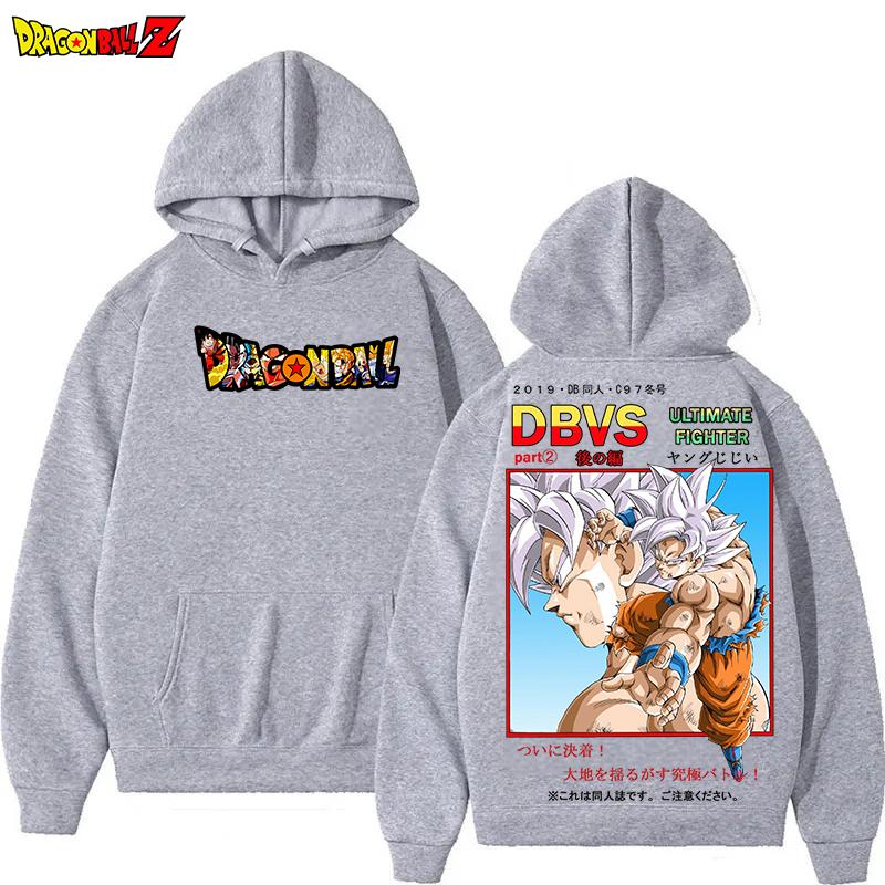 Neuer Herren Anime Dragon Ball Musterbedruckter Hoodie Langärmeliger Unifarbener Hoodie Mode Lässig DBZ Tasche Kapuzenpullover 3XL