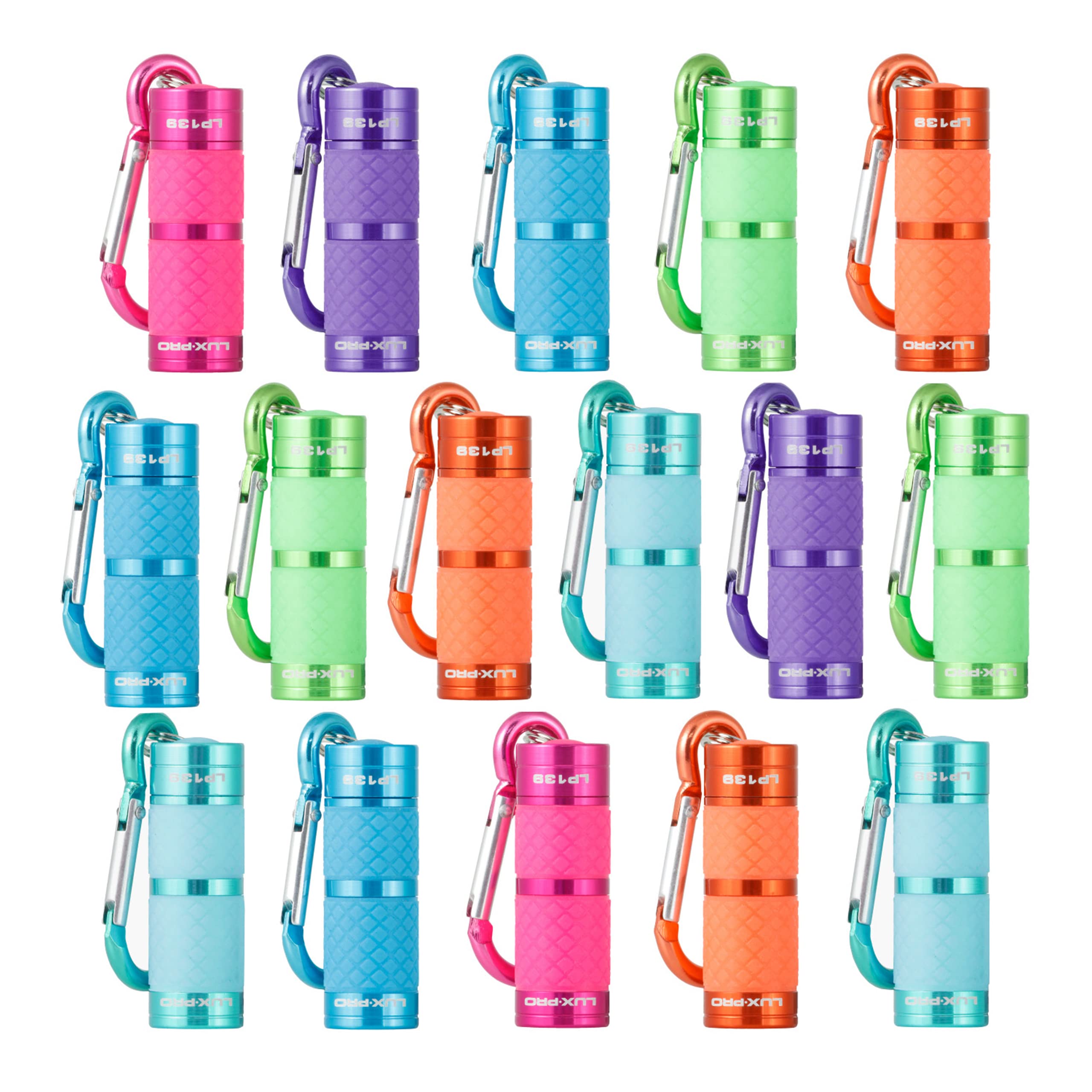 

LP139 Glow in the Dark Keychain LED Flashlight LUX-PRO (16 Pack)