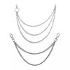2/3Layer Punk Hip-hop Long Metal Belt Chain Fashion Trousers Pant Waist Metal Chain Keychain