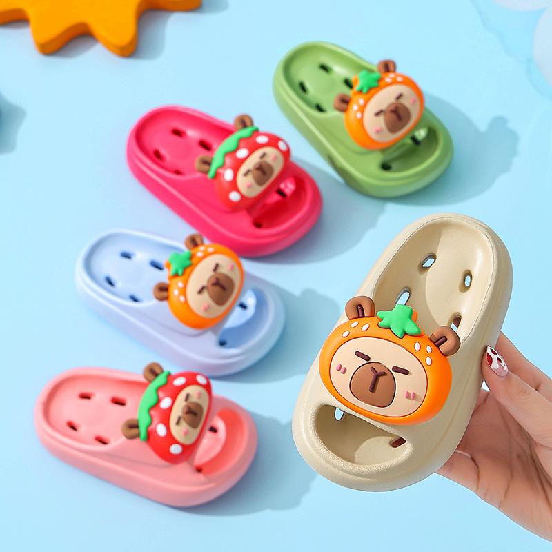 Summer Children's Water-Resistant Sandals Boys and Girls Non-Slip Soft Cushioning Parent-Child Quick-Dry Kids Bath Sandals