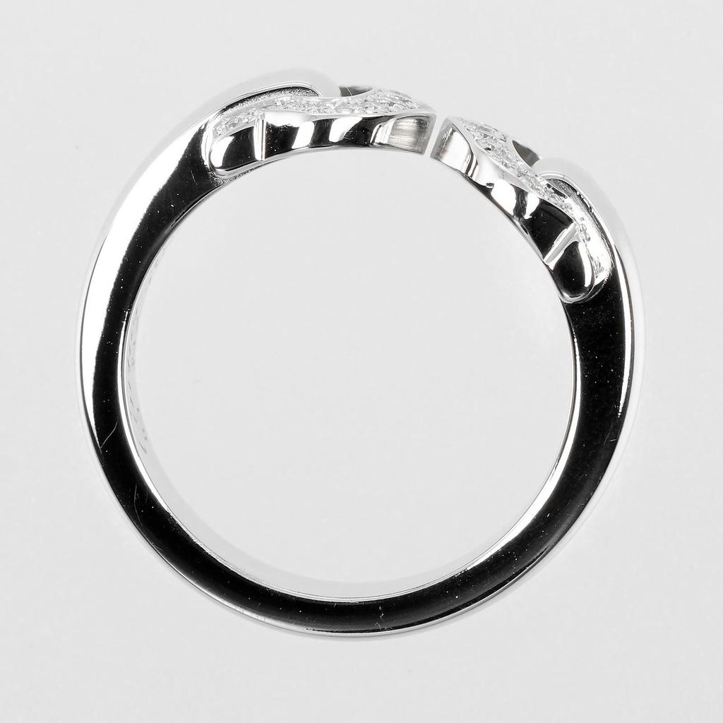 Cartier 2C Bokuruse Ring K18 White Gold/diamond #4.5(US Size) 9.27g Women Used