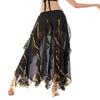Bauchtanzkostüm für Damen Bauchtanzrock Chiffon Rüschen Maxirock Bauchtänzerin Outfit Halloween Kostüme