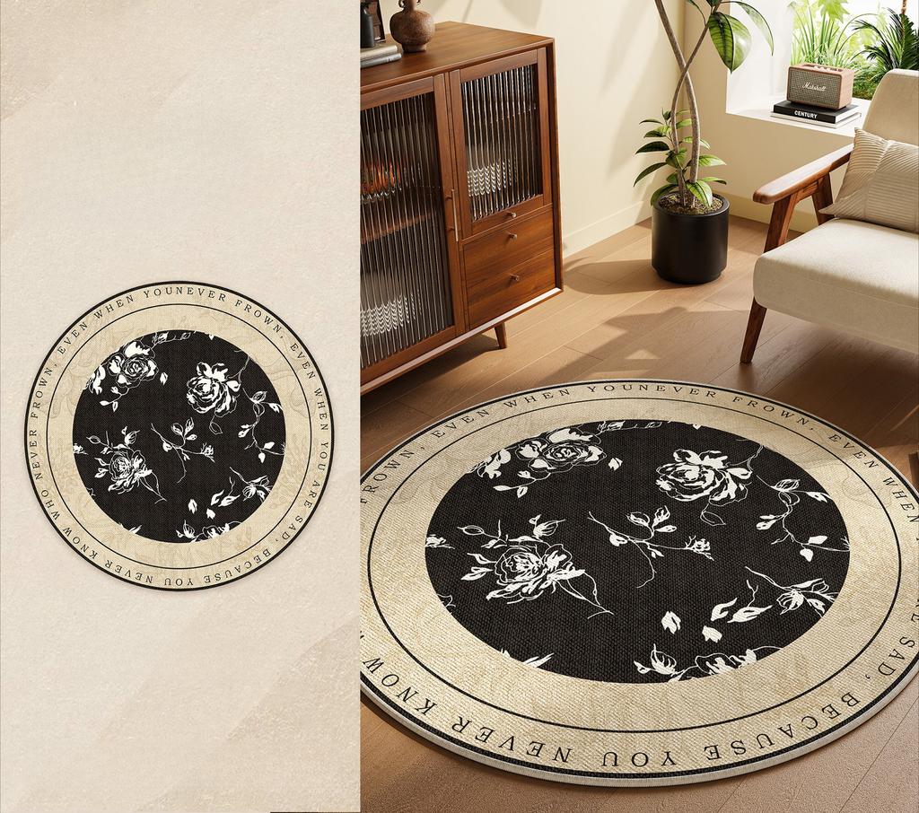 Light Luxury Living Room Decoration Soft Carpet Flower Shape Rugs for Bedroom Washable Lounge Floor Mat Anti-slip Cloakroom Rug