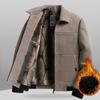 Herfst en Winter Mannen Plus Fluweel Dikke Jas Reversjas Los Top