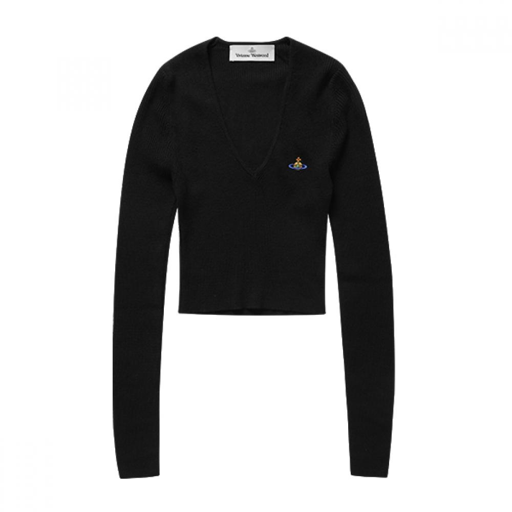

ViVienne WeStwood 1803004w Y001V N401 Bear Orb Logo Embroidery V Neck Women S Knit 1803004W Y001V N401 (M)