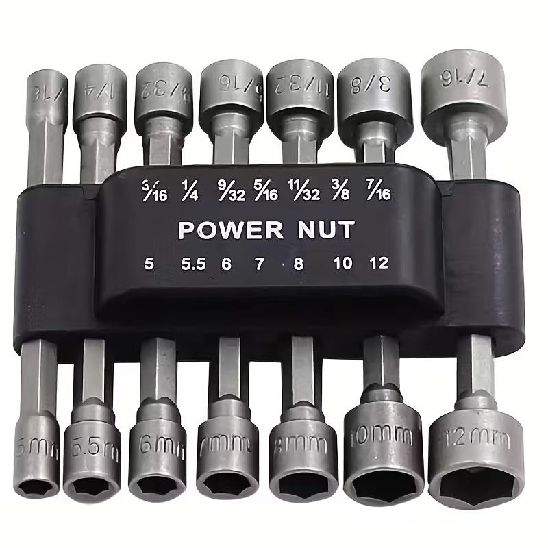 9/14PCS Hexagon Nut Driver Drill Bit Socket Screwdriver Wrench Set Drill Bit Adapter for Electric Screwdriver Handle Tool