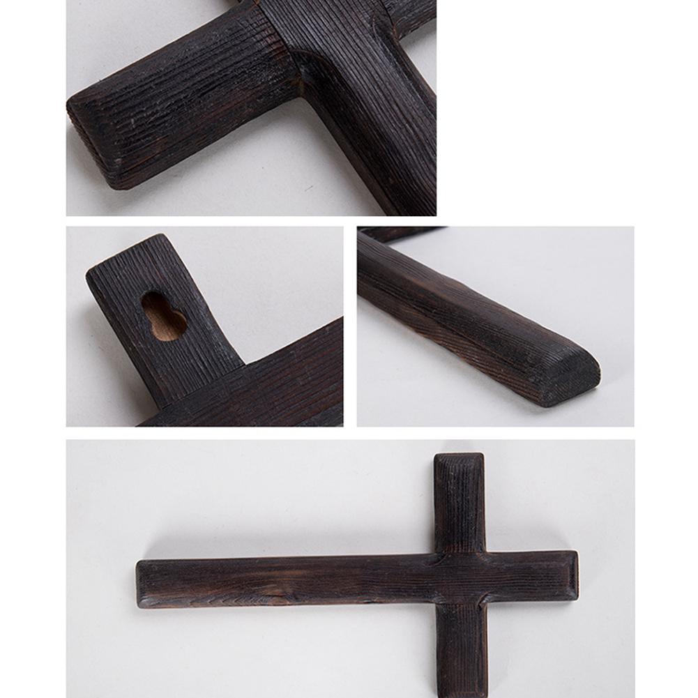 Crosses Wall Decor Black Color Wooden Wall Hanging Crosses Sign for Home Weddings Party Spa