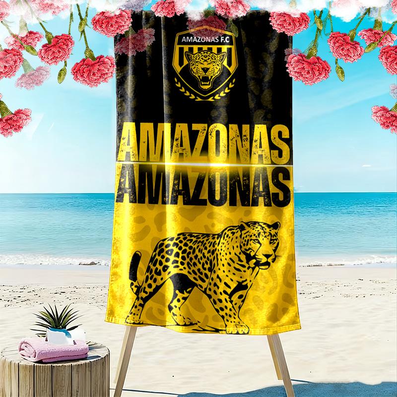 AMAZONAS FC Logo Aufdruck Strandtuch, Großes Weiches Schnelltrocknendes Handtuch für Strand Camping Schwimmen