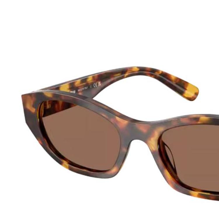 MIU MIU Logo Design Irregular Frame Sunglasses Women Sunglasses Brown-Tortoiseshell MUA03SF-14L60M