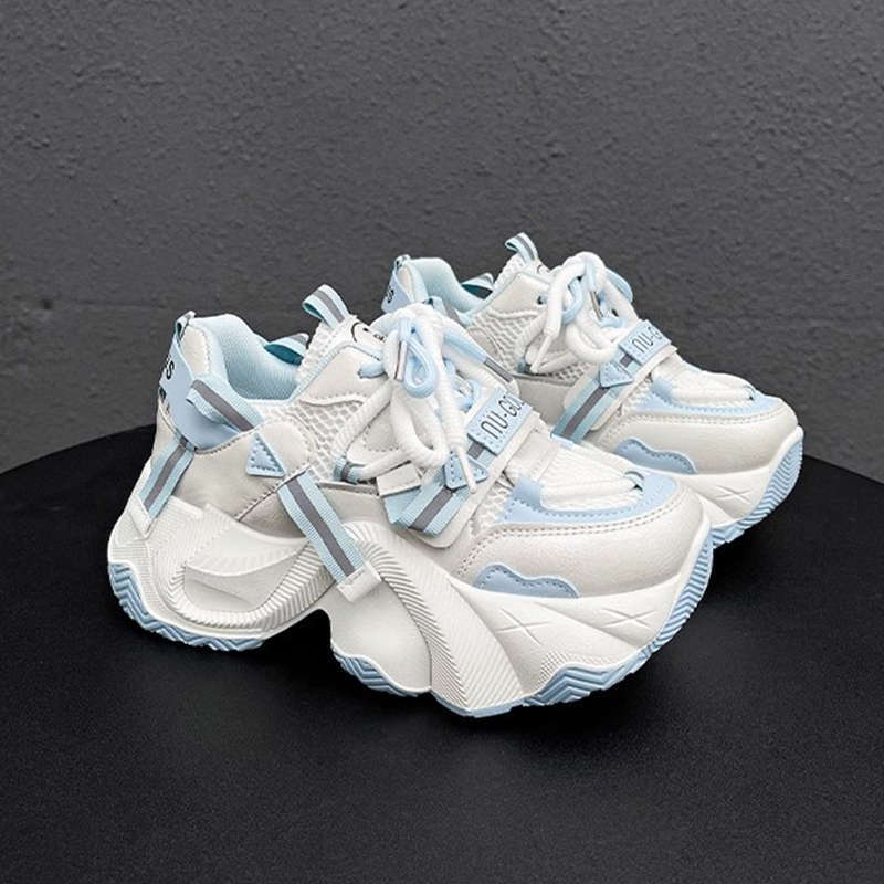 

В этом году популярны кроссовки на платформе для весны и осени, новые, с небольшой высотой, увеличивающие рост, сетчатые, дышащие, повседневные спортивные кроссовки. 40 синий