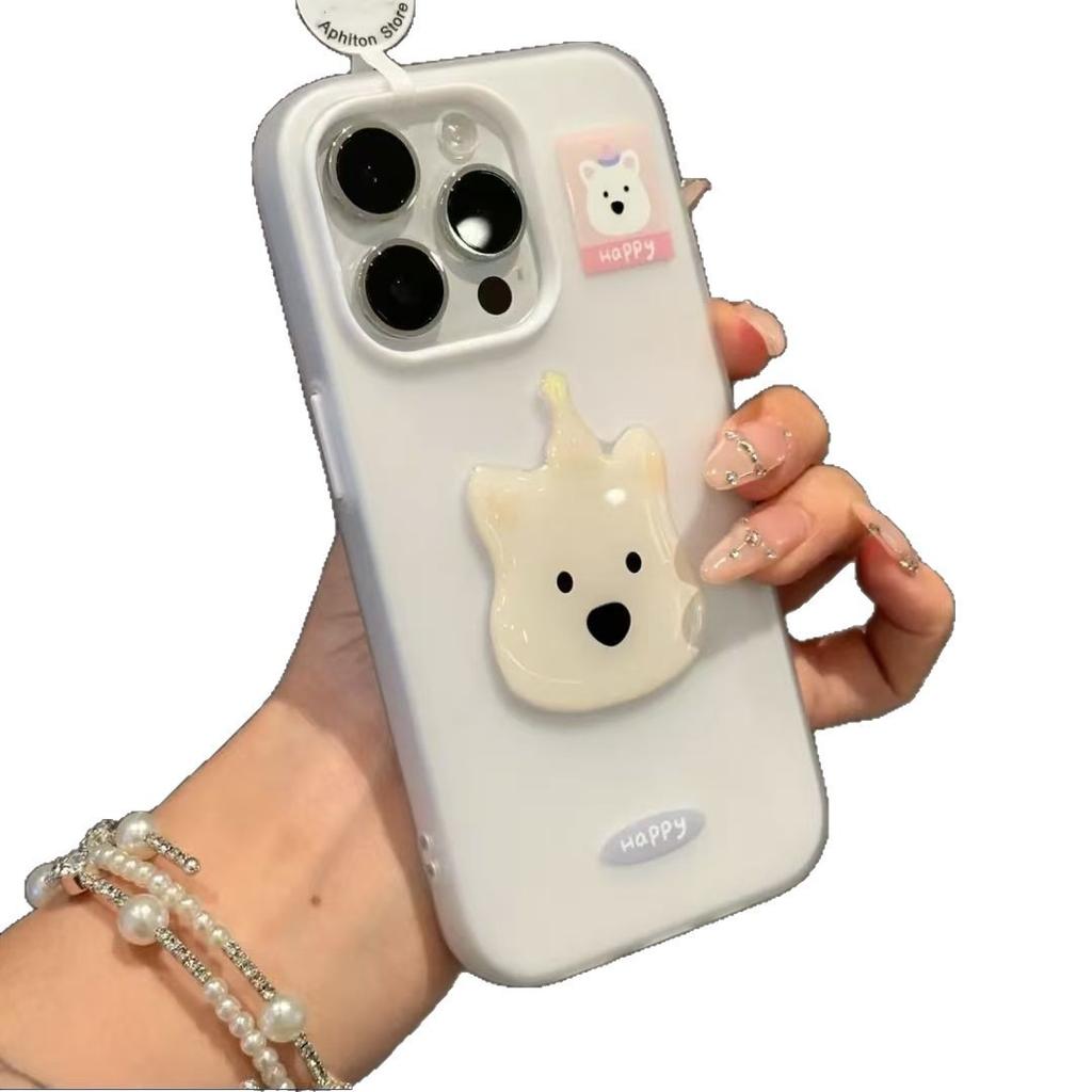 Applicable iphone16promax protective case West Highland puppy skin feeling jelly case Apple 15 creative mobile phone case