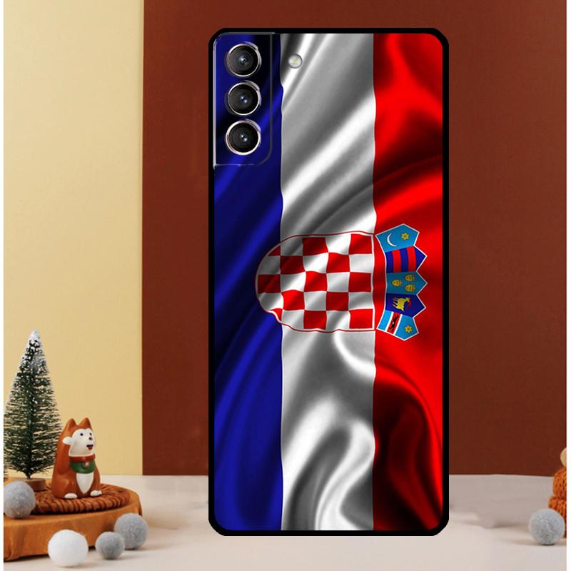 Croatia Flag Case For Samsung Galaxy S23 Ultra S24 S22 Note 20 Ultra 10 Plus S8 S9 S10 S20 S21 FE Cover