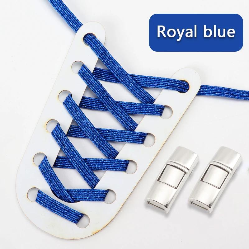 Lock Shoe laces without ties Elastic laces Sneakers Kids Adult Flat No Tie Shoelaces Rainbow Glitter Shoelace Shoes Accessories