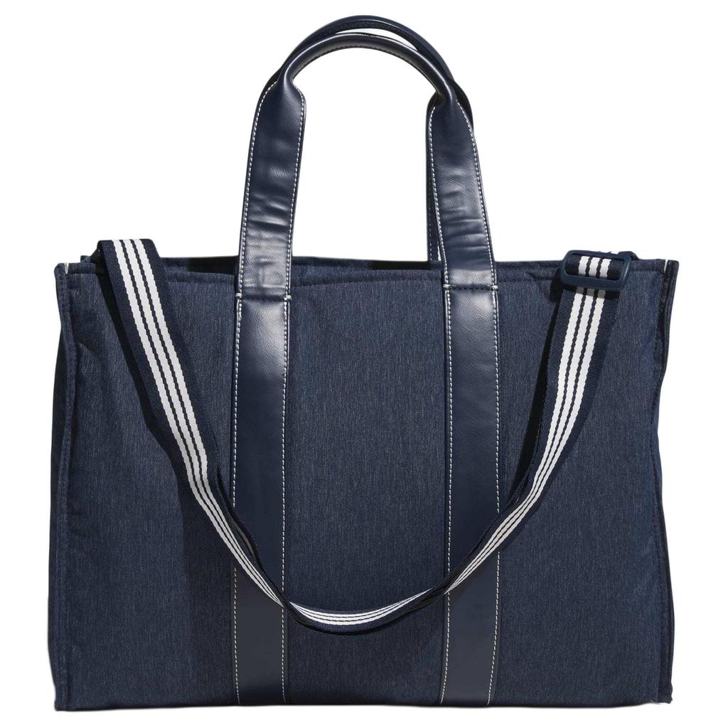 New Adidas Recycled Polyamide Tote Bag, Shopping Bag, Shoulder Bag, Handbag Large Women's Marine Blue JF4649