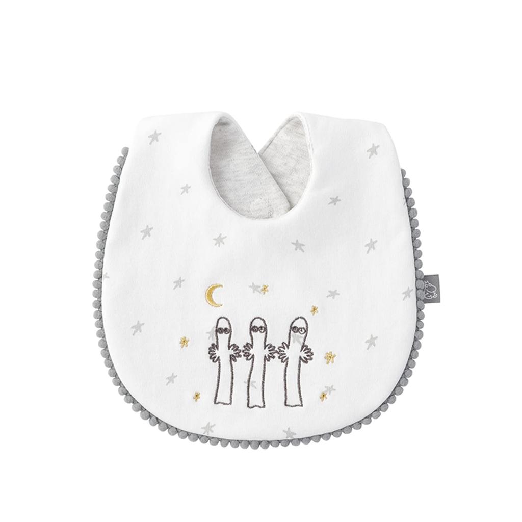 DADWAY MOOMIN BABY Moomin Baby Pompom BBMB006200500 Bib, Hattifatteners/White,
