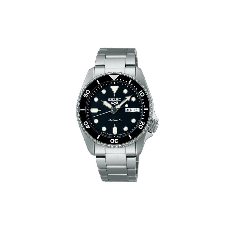 SEIKO 100 meters waterproof casual Automatic Steel Strap men s watch black dial SRPK29K1 чёрный