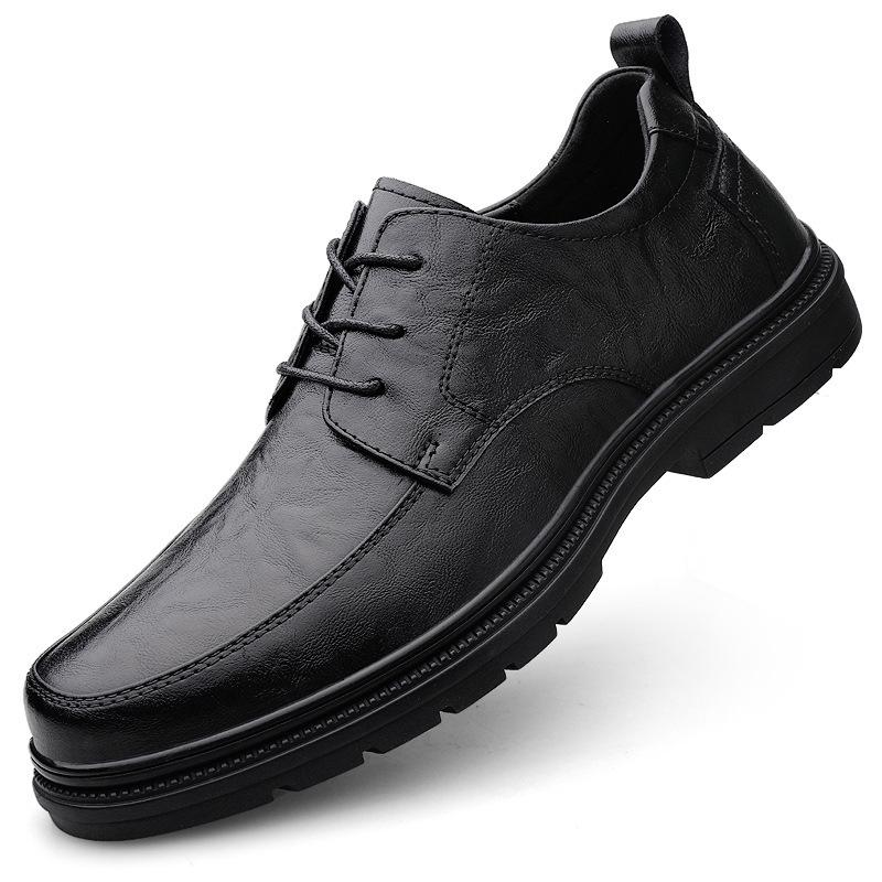 Size 37 leather shoes men's invisible inner height increased by 5 cm business dress men's soil casual shoes genuine leather wedding groom men's shoes