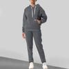 Women's Fashion Solid Colour Long Sleeve Long Pants Sport Two Piece Set