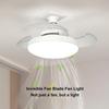 Fan Light Memory Function LED Fan Light Low Noise Color Temperature Adjustable Stepless Dimming Remote Control for Bedroom