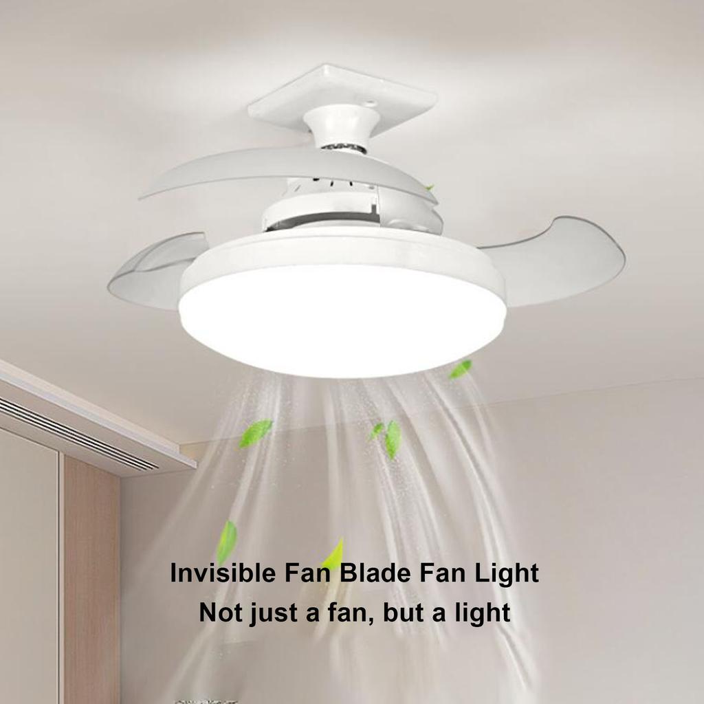 Fan Light Memory Function LED Fan Light Low Noise Color Temperature Adjustable Stepless Dimming Remote Control for Bedroom