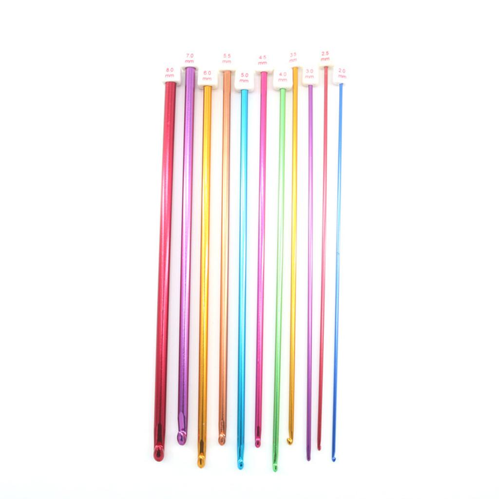 23 Pcs Tunisian Crochet Hook with Rope Afghan Crochet Hooks Set 2.0-8.0 mm Knitting Needle for Scarves Carpet Sweater