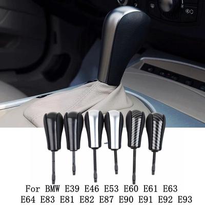Manopla de Câmbio Automático Para BMW E39 E46 E53 E60 E61 E63 E64 E81 E82 E87 E90 E91 E92 E93 E83 ABS Fibra de Carbono Estilo de Carro